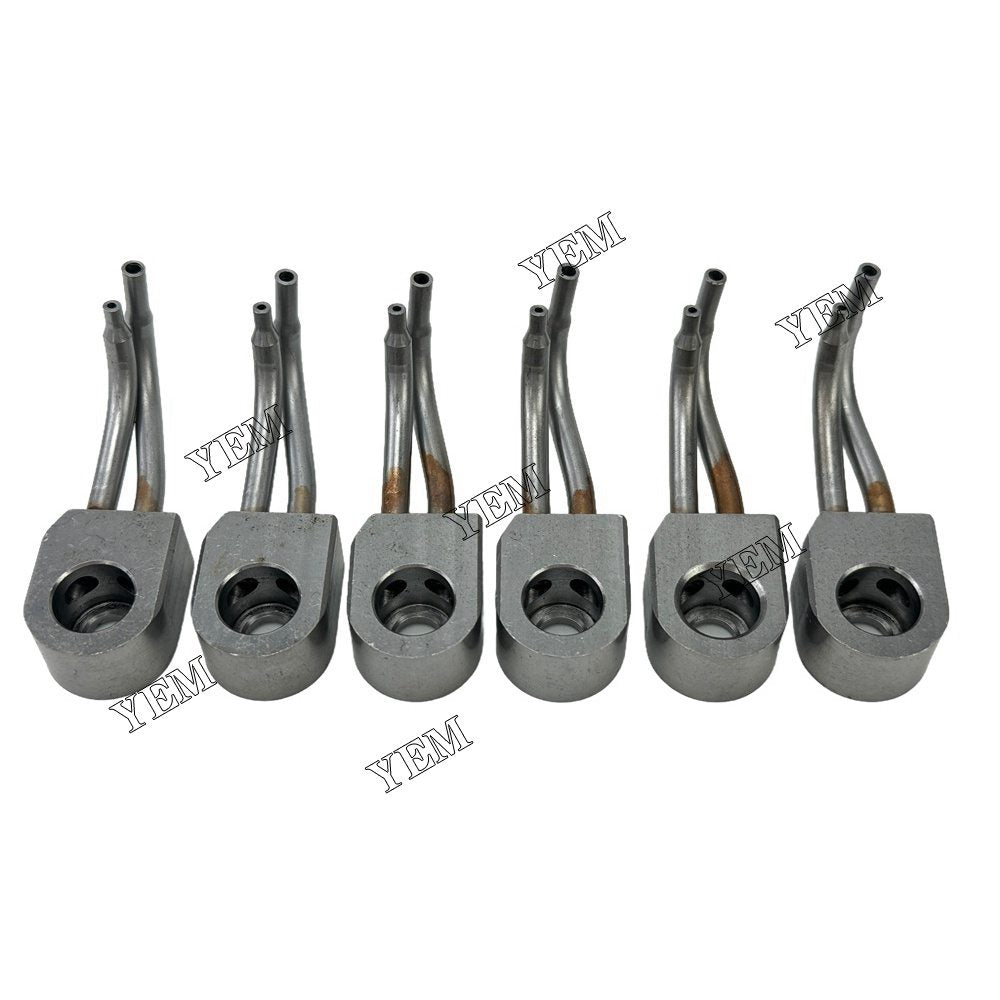 YEM Parts 6PCS 111-2667 195-6606 197-9377 Oil Cooling Nozzle For Caterpillar C10 Engine For Caterpillar