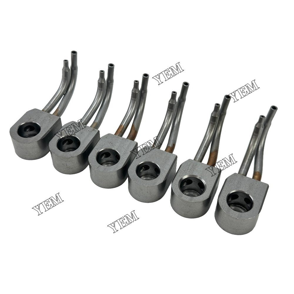 YEM Parts 6PCS 2741587 195-6606 197-9377 Oil Cooling Nozzle For Caterpillar C12 Engine For Caterpillar