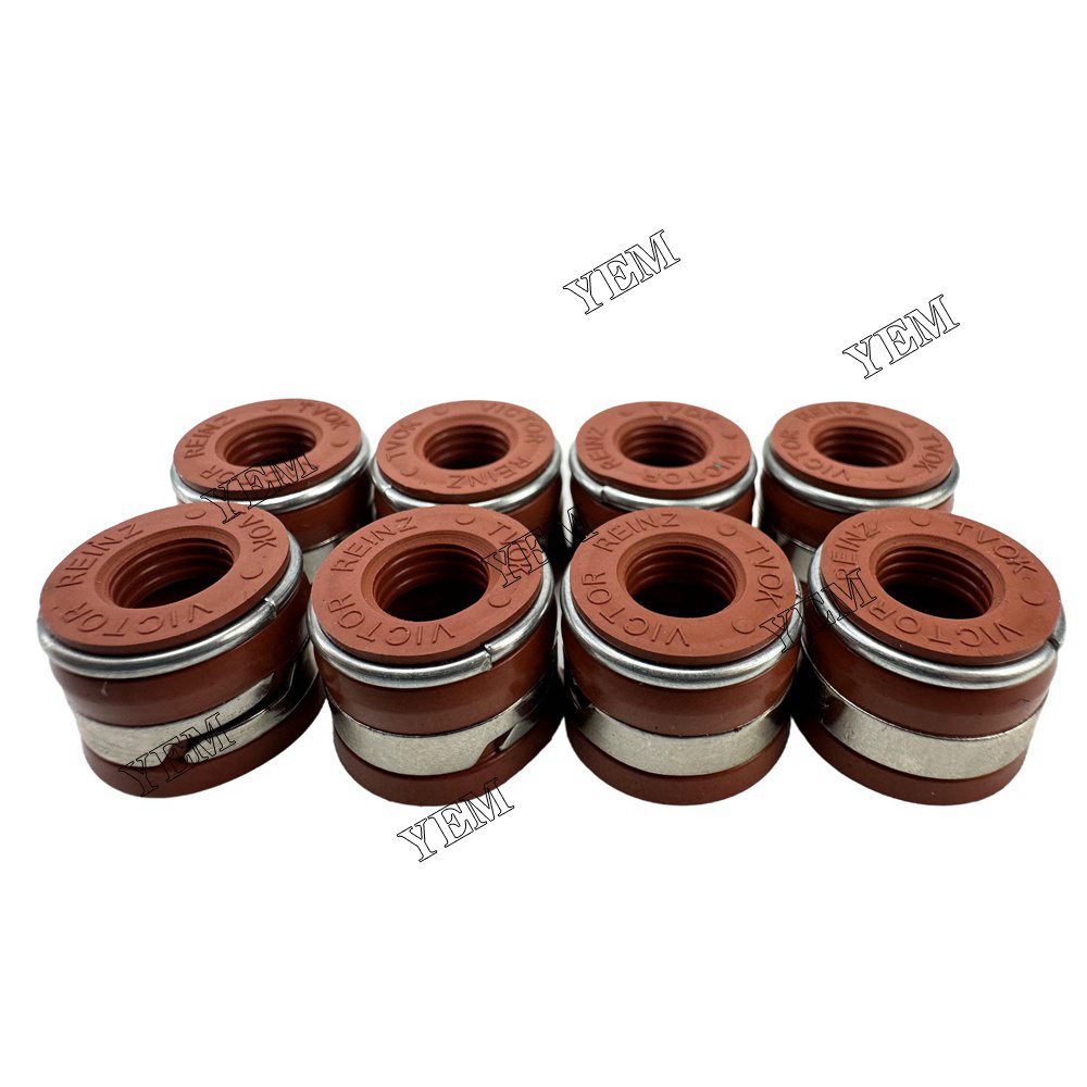 YEM Parts 8PCS For John Deere Valve Oil Seal 4045 Engine Spare Parts
