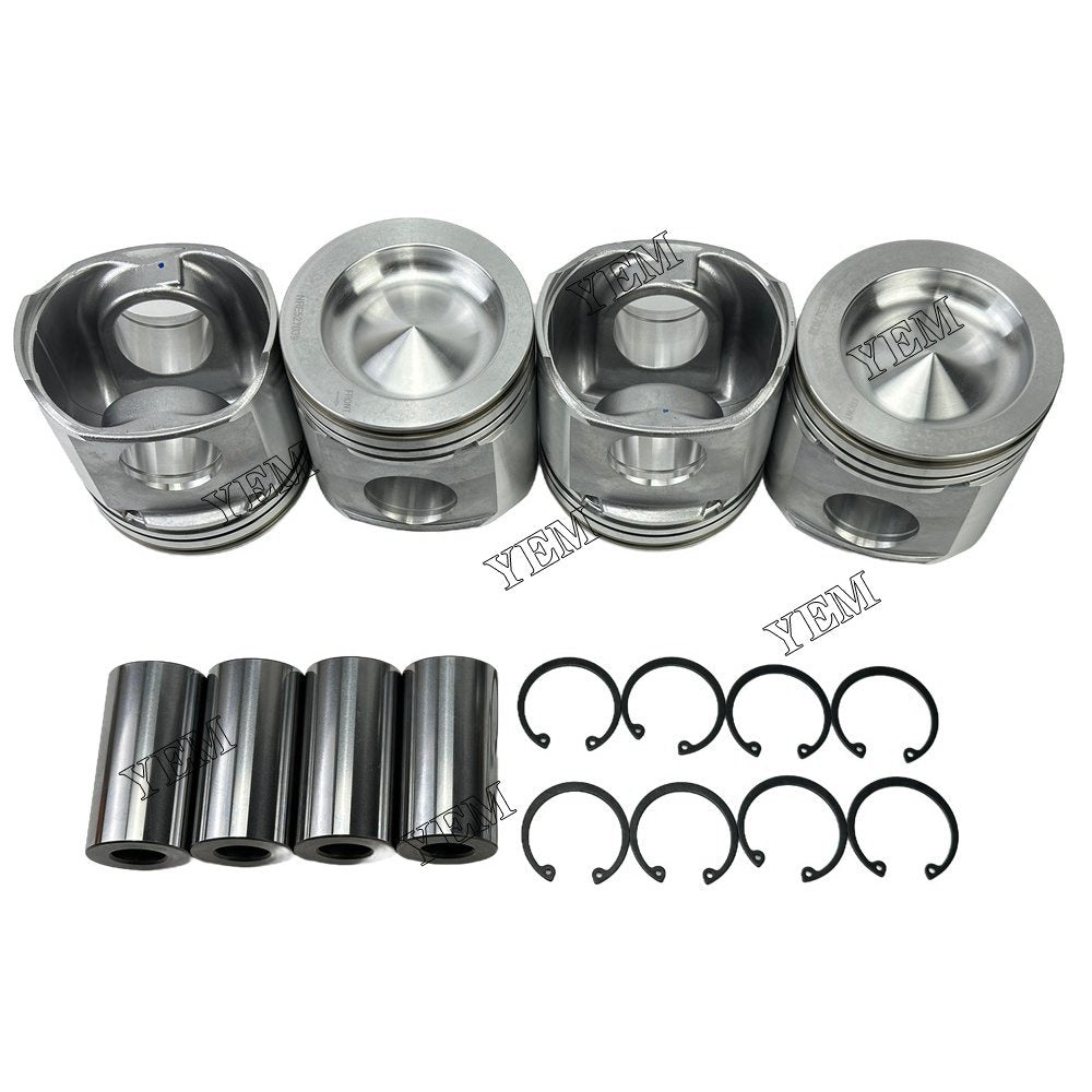YEM Parts 4PCS Part Number RE527039 Pistons STD For John Deere 4045T Engine For John Deere