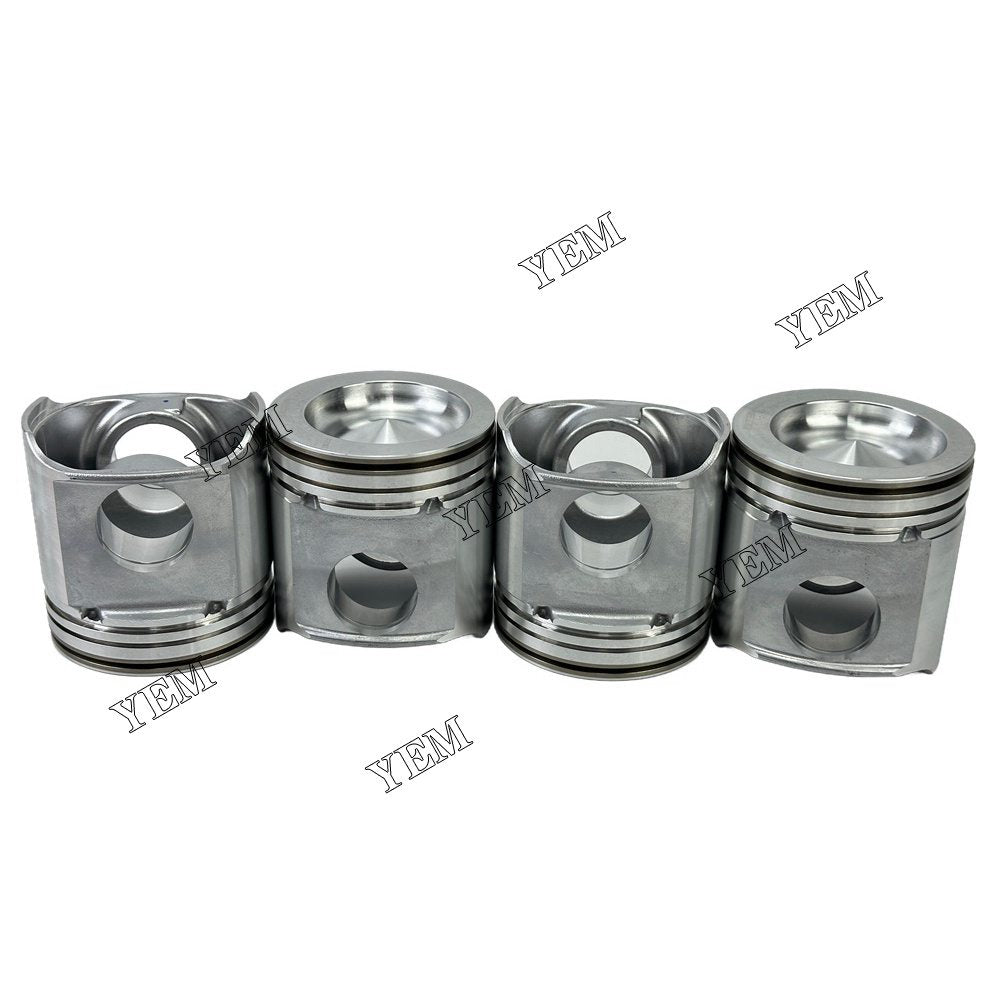 YEM Parts 4PCS Part Number RE527039 Pistons STD For John Deere 4045T Engine For John Deere