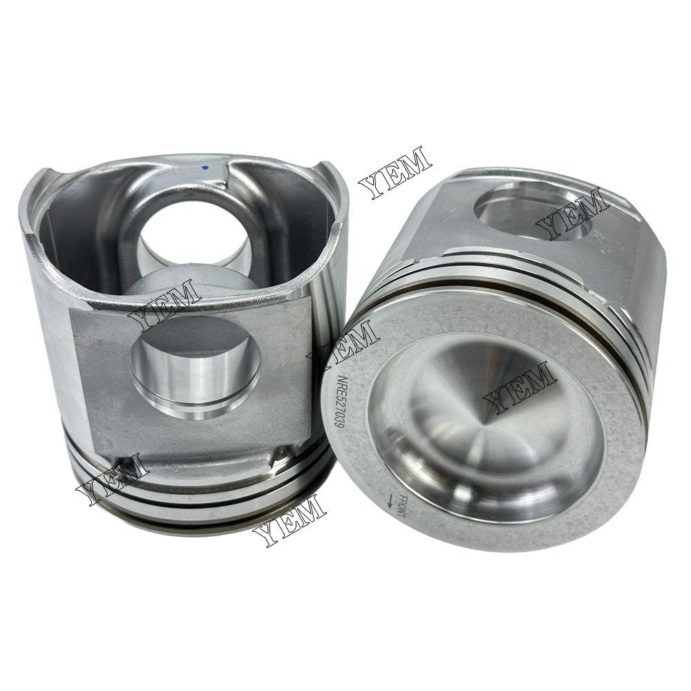 YEM Parts 4PCS Part Number RE527039 Pistons STD For John Deere 4045T Engine For John Deere