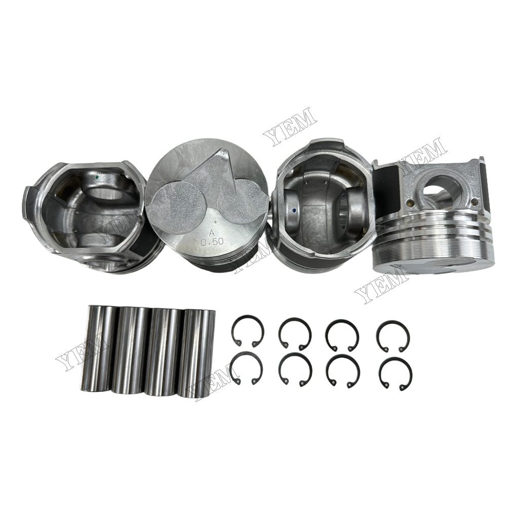 YEM Parts 4PCSH1640-21100 16427-21113 Piston oversized 0.5 For Kubota V1903 Engine For Kubota