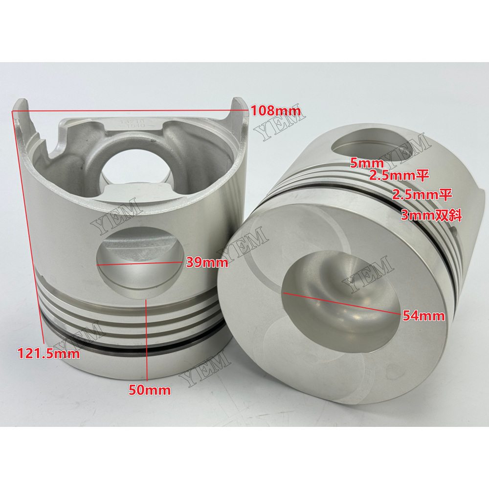 YEM Parts Part Number 13216-1540 Pistons STD For Hino H06CT Engine