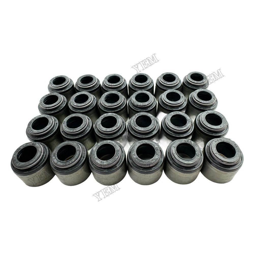 YEM Parts 24 PC For Hino Valve Oil Seal P11C Engine Kobelco SK 460 8 excavator