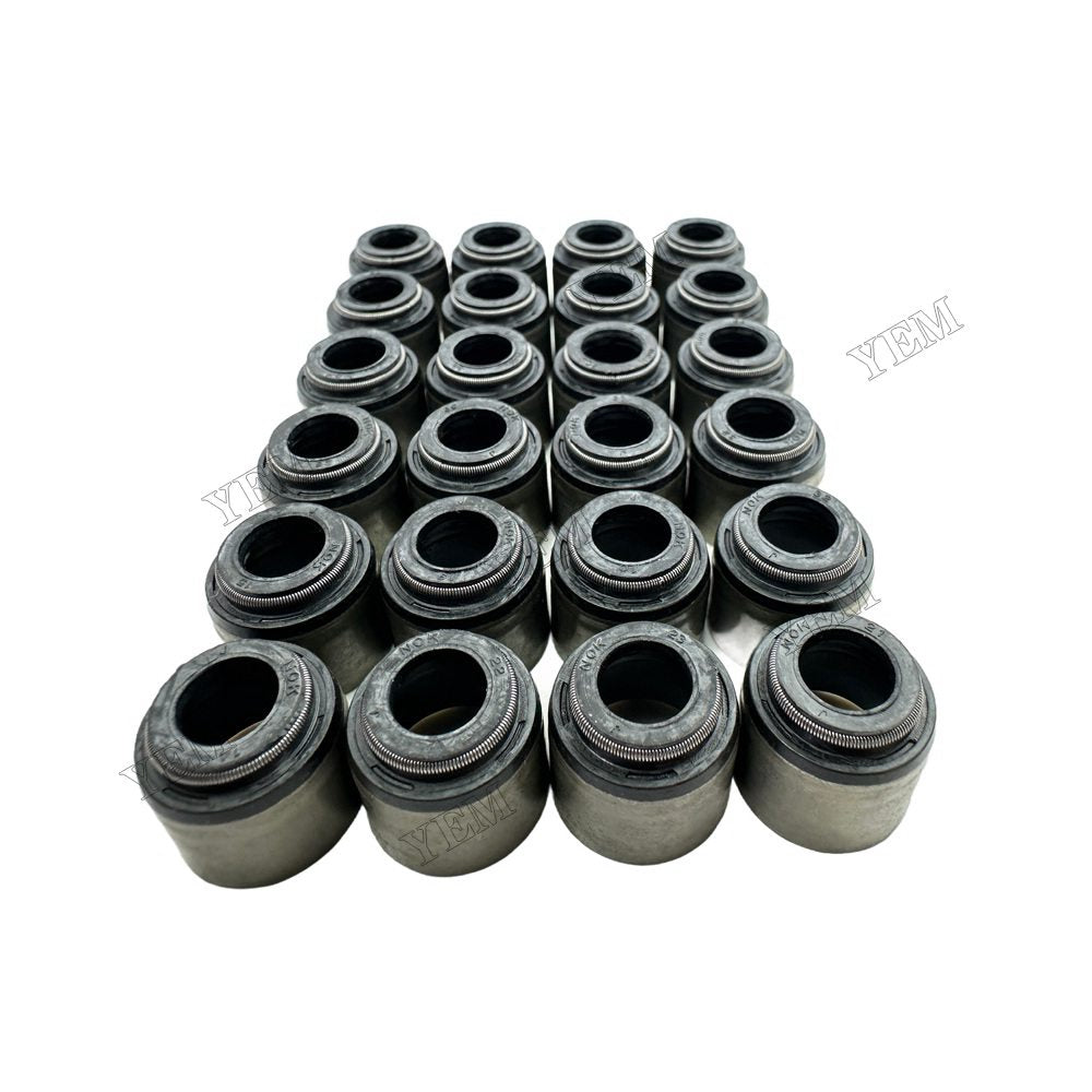 YEM Parts 24 PC For Hino Valve Oil Seal P11C Engine Kobelco SK 460 8 excavator For Hino