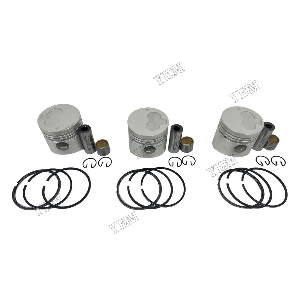YEM Parts 3PCS For Mitsubishi Piston and Ring set K3H Engine Spare Parts