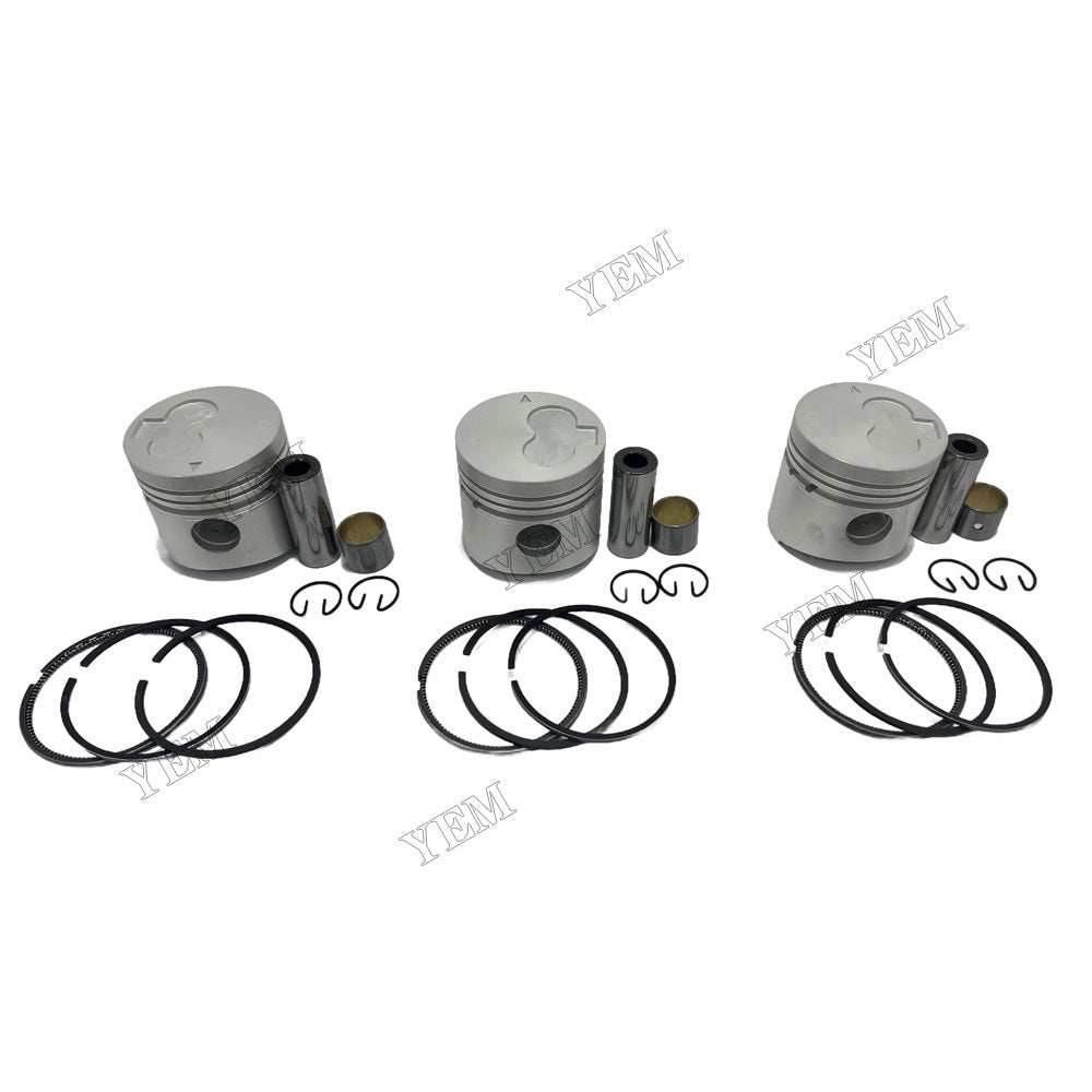 YEM Parts 3PCS For Mitsubishi Piston and Ring set K3H Engine Spare Parts For Mitsubishi