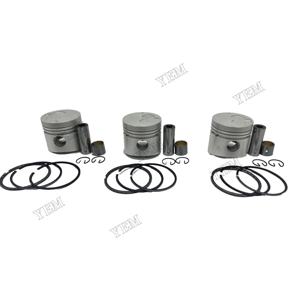 YEM Parts 3PCS For Mitsubishi Piston and Ring set K3H Engine Spare Parts For Mitsubishi