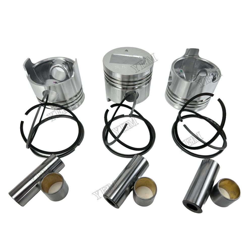 YEM Parts 3PCS For Mitsubishi Piston and Ring set S3L Engine Spare Parts