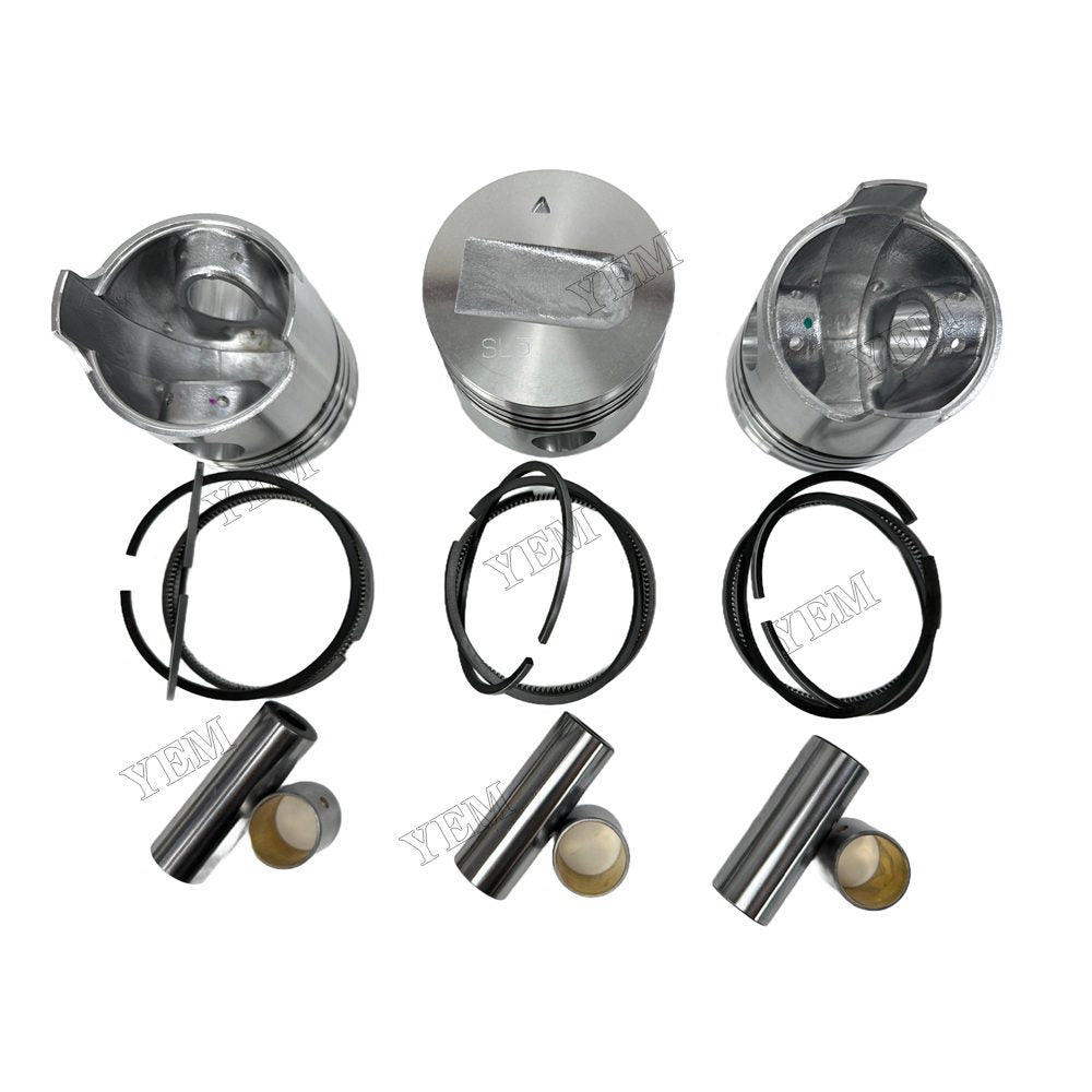 YEM Parts 3PCS For Mitsubishi Piston and Ring set S3L Engine Spare Parts For Mitsubishi
