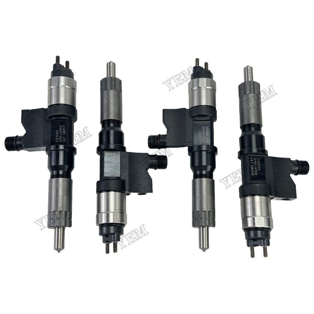 YEM Parts 4PCS Part Number 8-98207435-0 295050-1290 Fuel Injector For Isuzu 4HK1 Engine