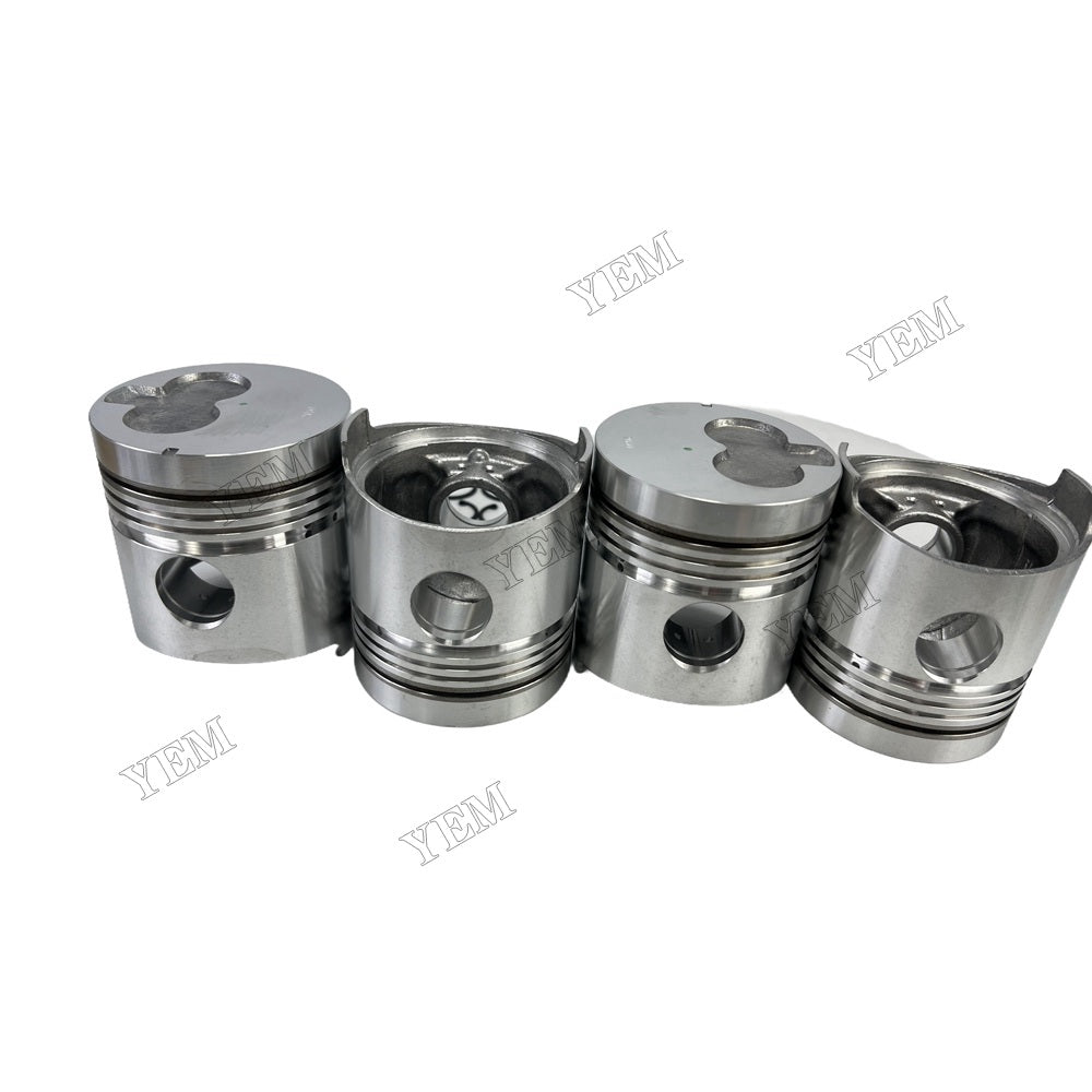 YEM Parts 4PCS For Isuzu Pistons STD C240 Engine Still RC40-2 diesel forklift For Isuzu