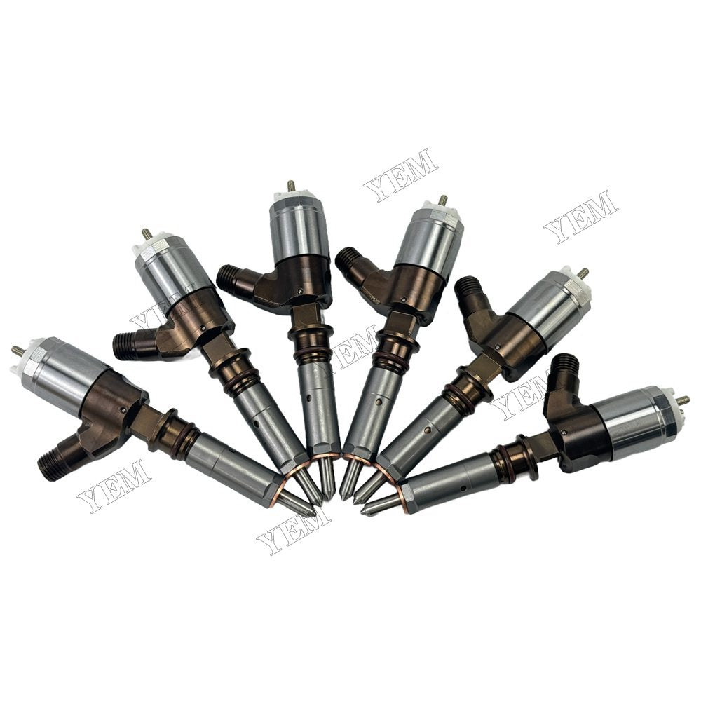 YEM Parts 6PCS 2645A743 321-0990 10R7668 Fuel Injector For Perkins 1106D-E66TA Engine For Perkins