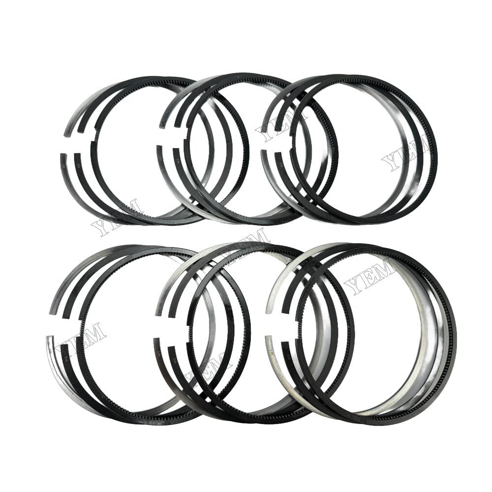 YEM Parts 6PCS Part Number 6212-31-2040 Piston Ring STD Size For Komatsu 6D104 Engine