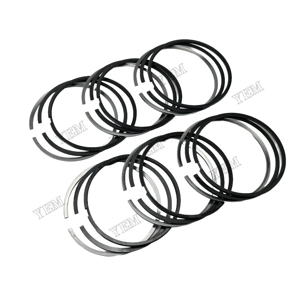 YEM Parts 6PCS Part Number 6212-31-2040 Piston Ring STD Size For Komatsu 6D104 Engine For Komatsu