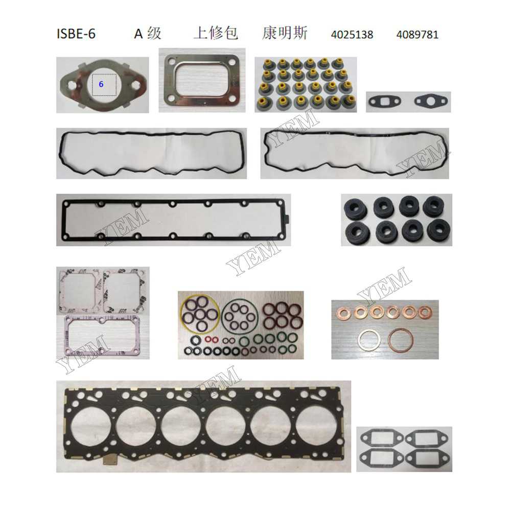 YEM Parts ISBE-6 Full Gasket Kit 4025139 4025138 4089781 For Cummins ISBE-6 Engine For Cummins
