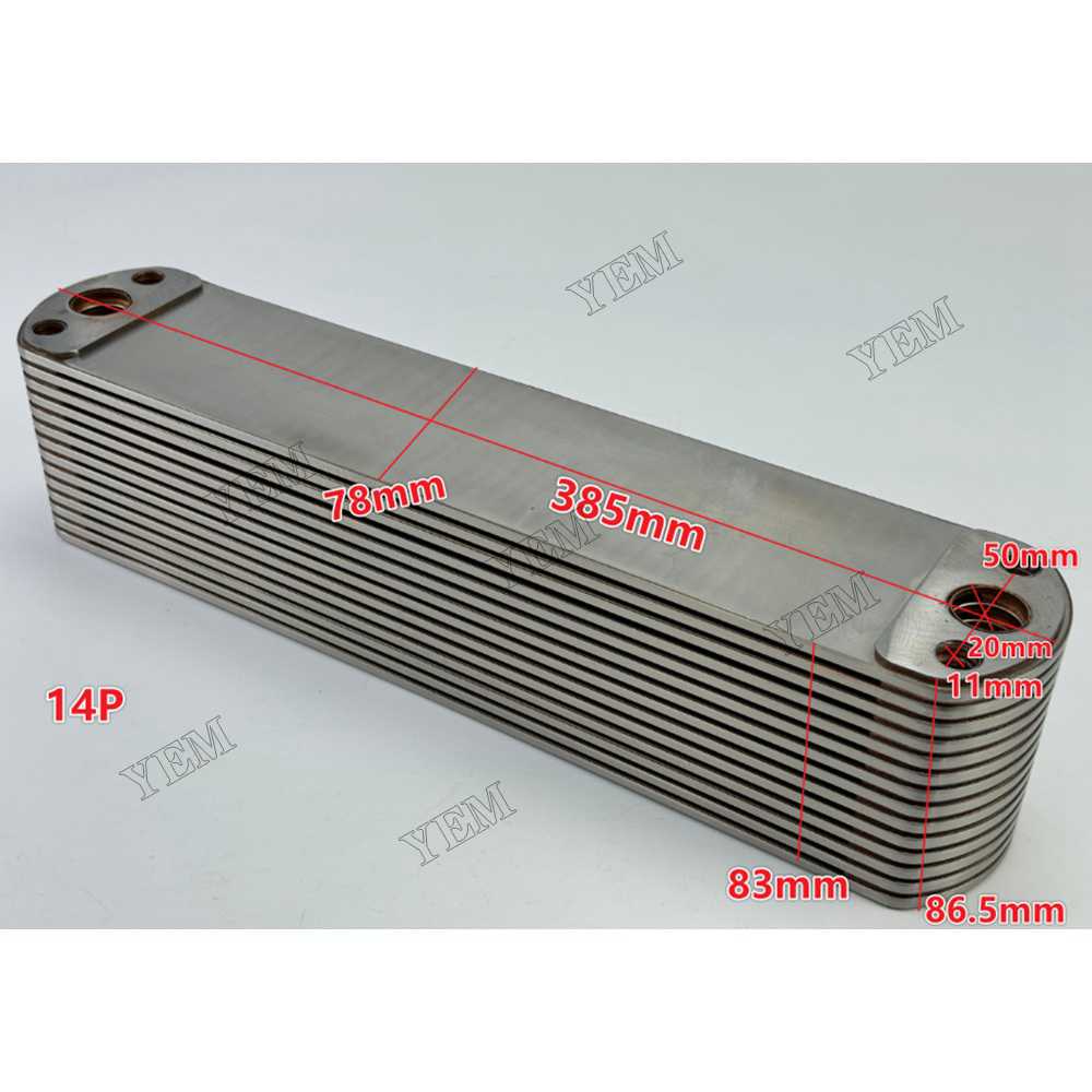 YEM Parts 4965487 Oil Cooler Core for Cummins ISX15 Excavator Tractor Engine For Cummins