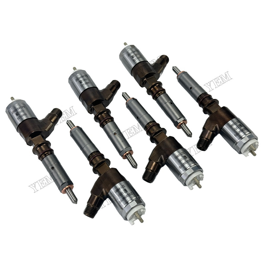 YEM Parts 6PCS2645A743 321-0990 10R7668 Fuel Injector For Caterpillar C6.6 Engine