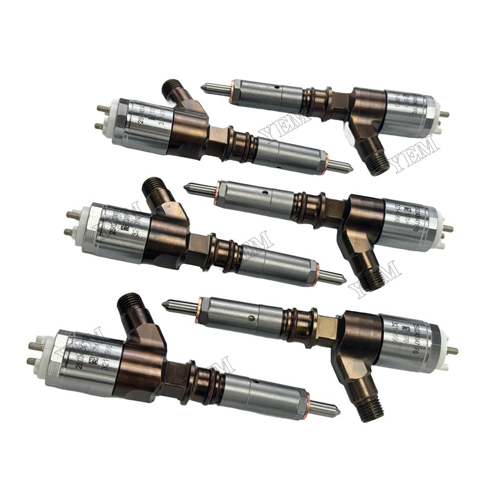 YEM Parts 6PCS2645A746 320-0677 321-0990 Fuel Injector For Caterpillar C6.6 Engine For Caterpillar