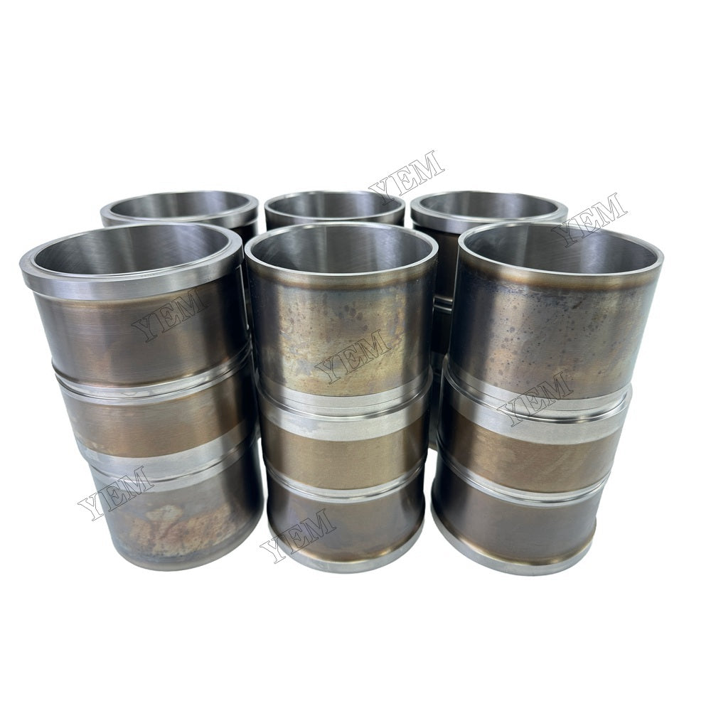 YEM Parts 6PCS Part Number 190-3562 Cylinder Liner Sleeve For Caterpillar C9 Engine For Caterpillar