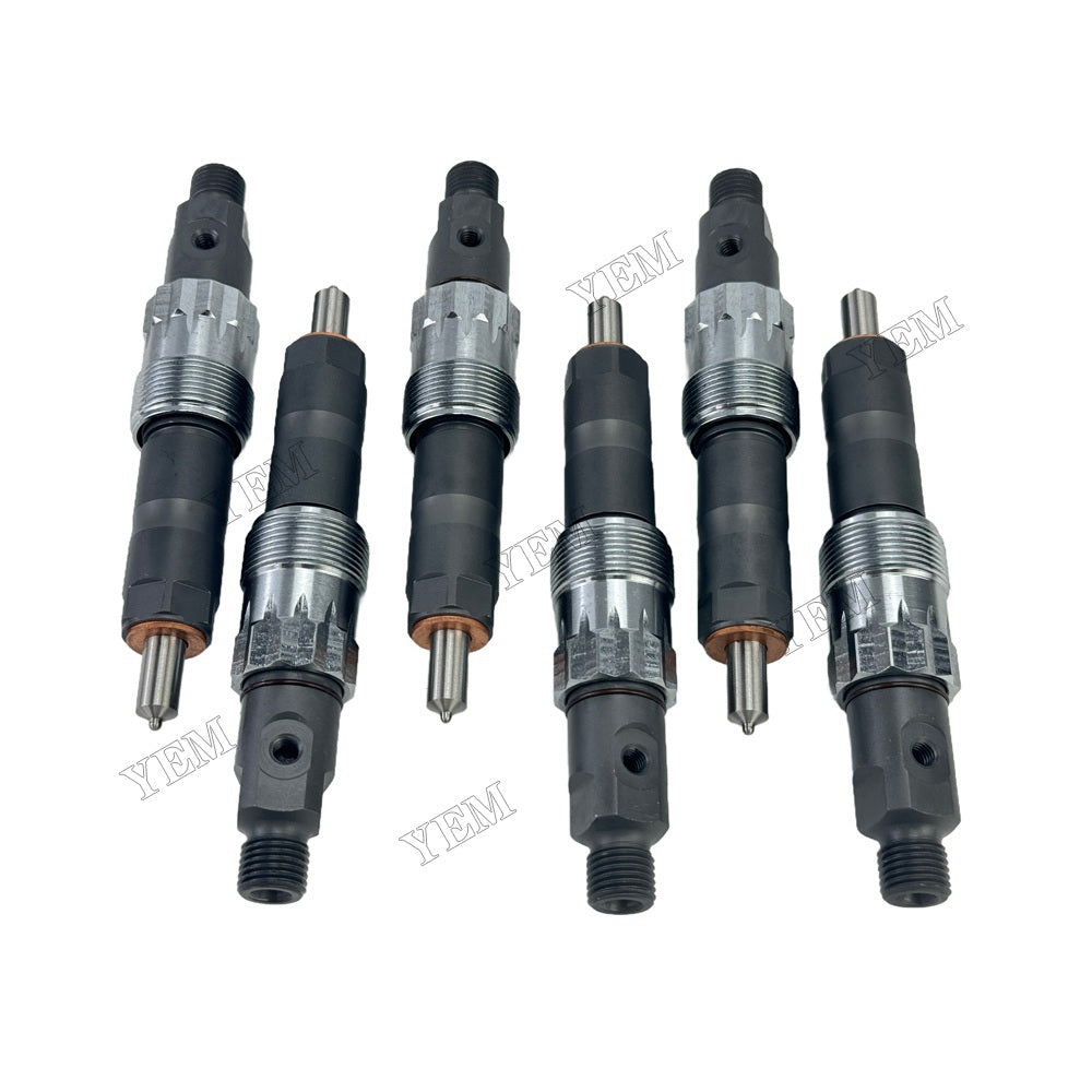 YEM Parts 6PCS Part Number AR74665 Fuel Injector For John Deere 4050 6600 Engine For John Deere