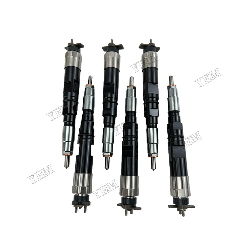 YEM Parts 6PCS RE524362 095000-5160 RE504181 Fuel Injector For John Deere 6081 Engine