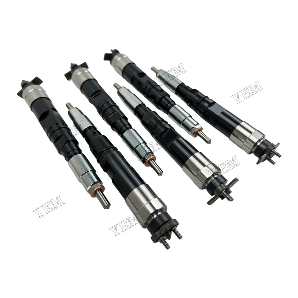 YEM Parts 6PCS RE524362 095000-5160 RE504181 Fuel Injector For John Deere 6081 Engine For John Deere
