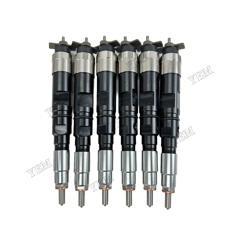 YEM Parts 6PCS RE524362 095000-5160 RE504181 Fuel Injector For John Deere 6081 Engine For John Deere