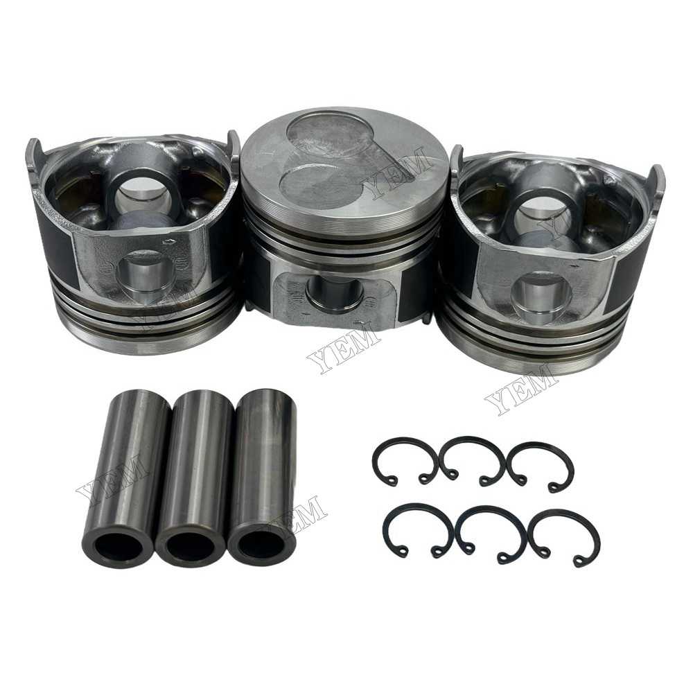 YEM Parts 3PCS Part Number 16292-21115 Piston + pin clip For Kubota D1105 Engine