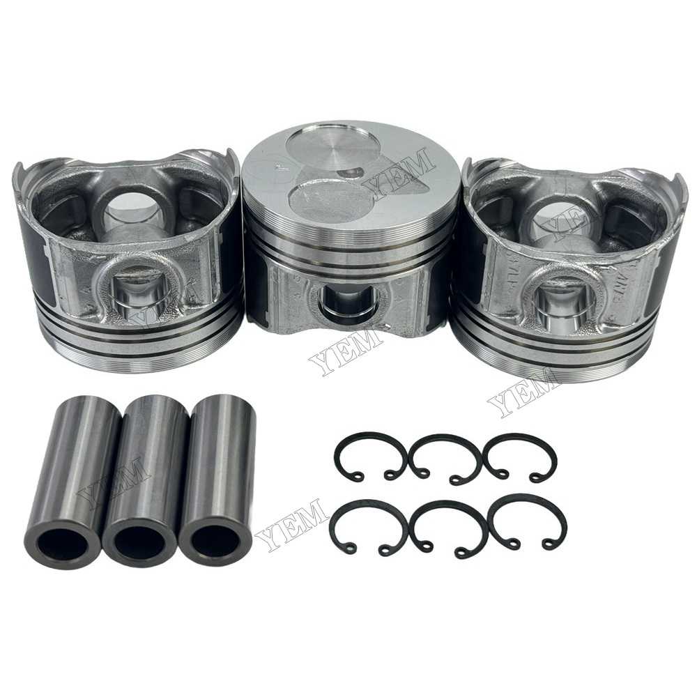 YEM Parts 3PCS Part Number 1J091-21110 Piston + pin clip For Kubota D902 Engine