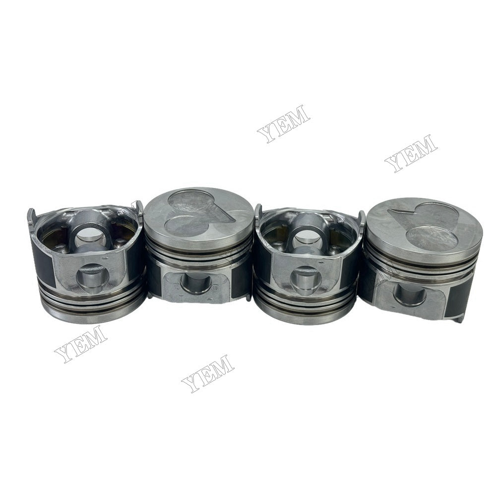 YEM Parts 4PCS Part Number 16292-21115 Piston + pin clip For Kubota V1505 Engine For Kubota