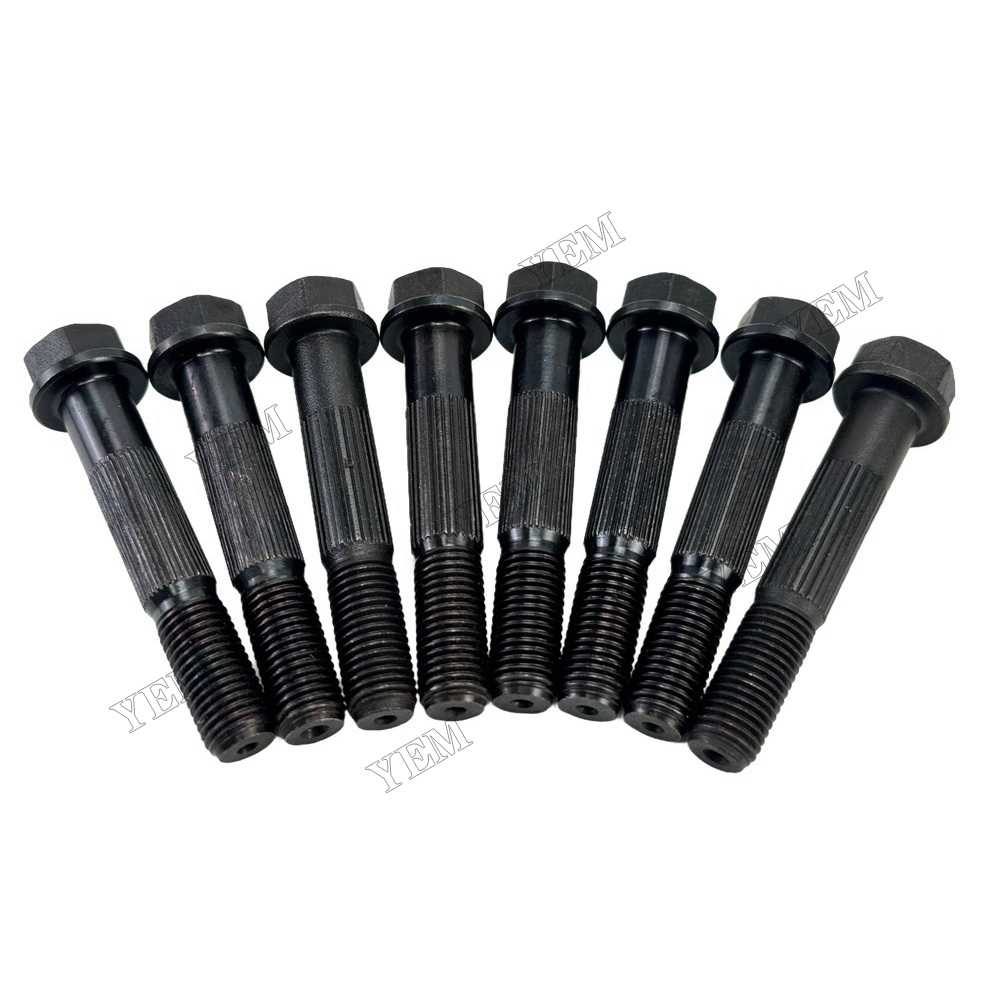 YEM Parts 8PCS Part Number 1C010-22142 Connecting Rod Screw For Kubota V3300 Engine For Kubota