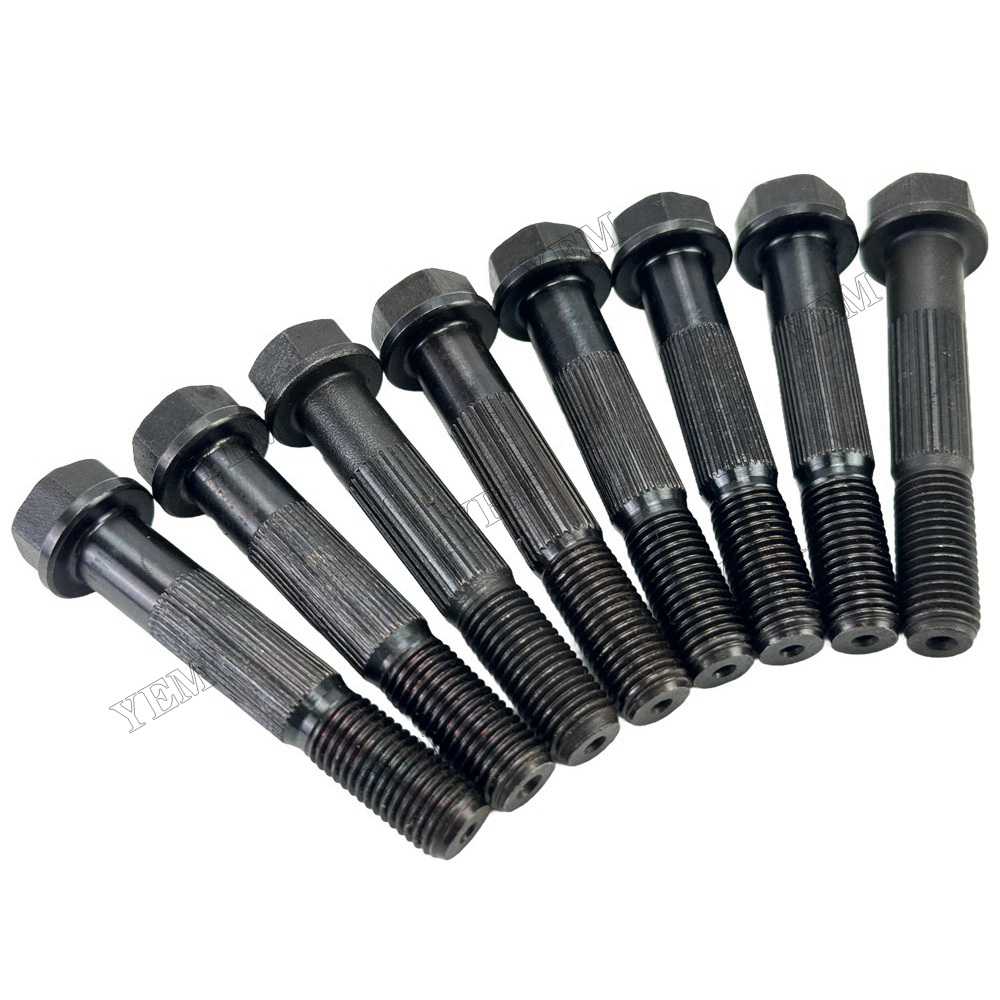 YEM Parts 8PCS Part Number 1C010-22142 Connecting Rod Screw For Kubota V3800 Engine