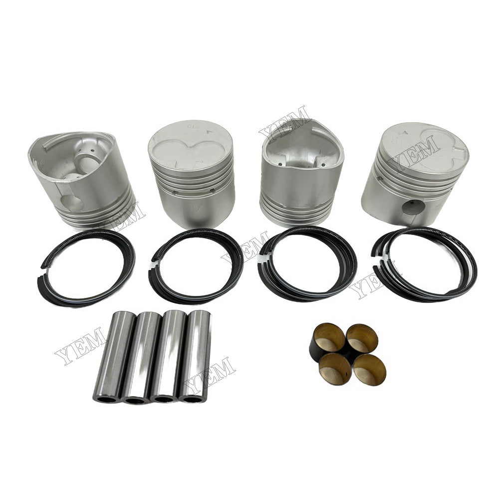 YEM Parts 4PCS For Mitsubishi Piston and Ring set K4D Engine Spare Parts For Mitsubishi