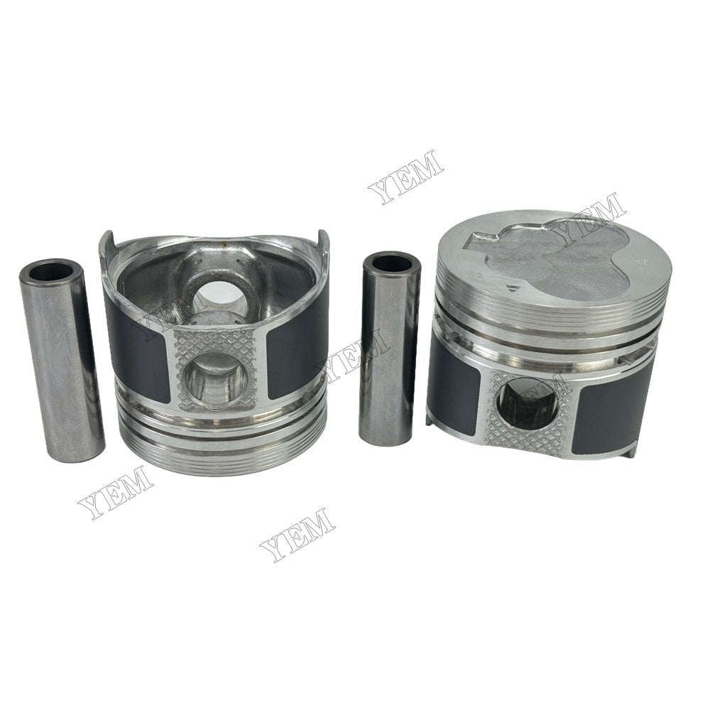 YEM Parts 2PCS For Mitsubishi Piston With Pin L2C Engine Spare Parts