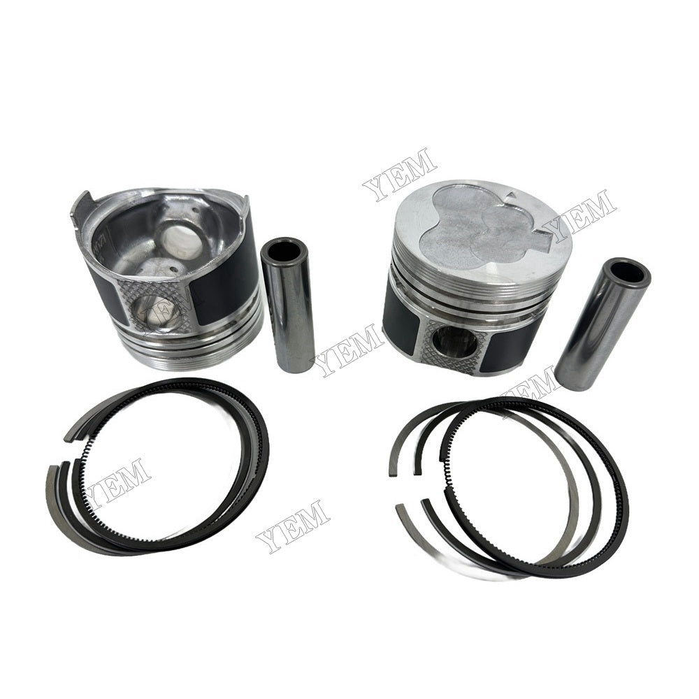 YEM Parts 2PCS For Mitsubishi Piston and Ring set L2C Engine Spare Parts For Mitsubishi