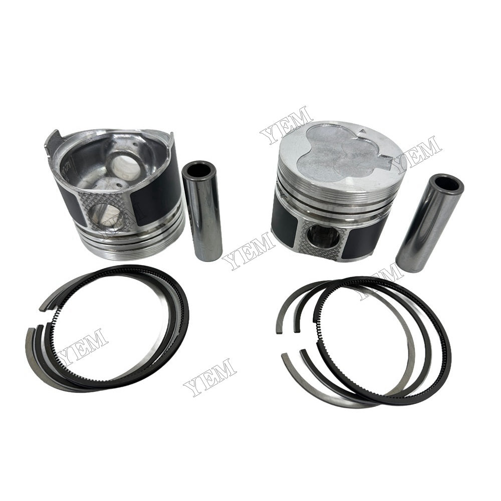 YEM Parts 2PCS For Mitsubishi Piston and Ring set L2C Engine Spare Parts For Mitsubishi