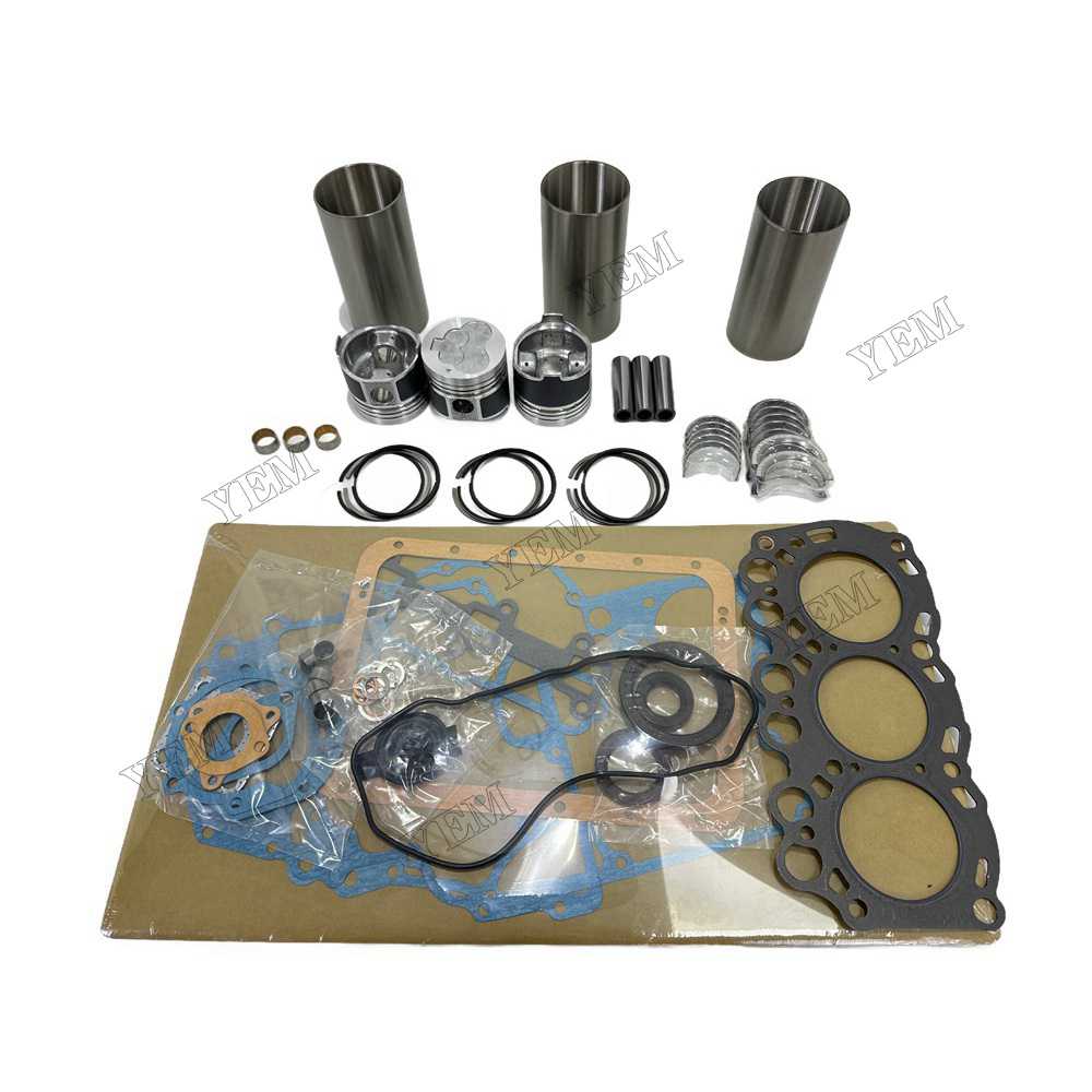 YEM Parts L3C Overhaul Rebuild Kit With Gasket Set Bearing For Mitsubishi L3C Engine
