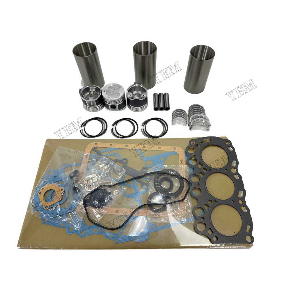 YEM Parts L3C Overhaul Rebuild Kit With Gasket Set Bearing For Mitsubishi L3C Engine
