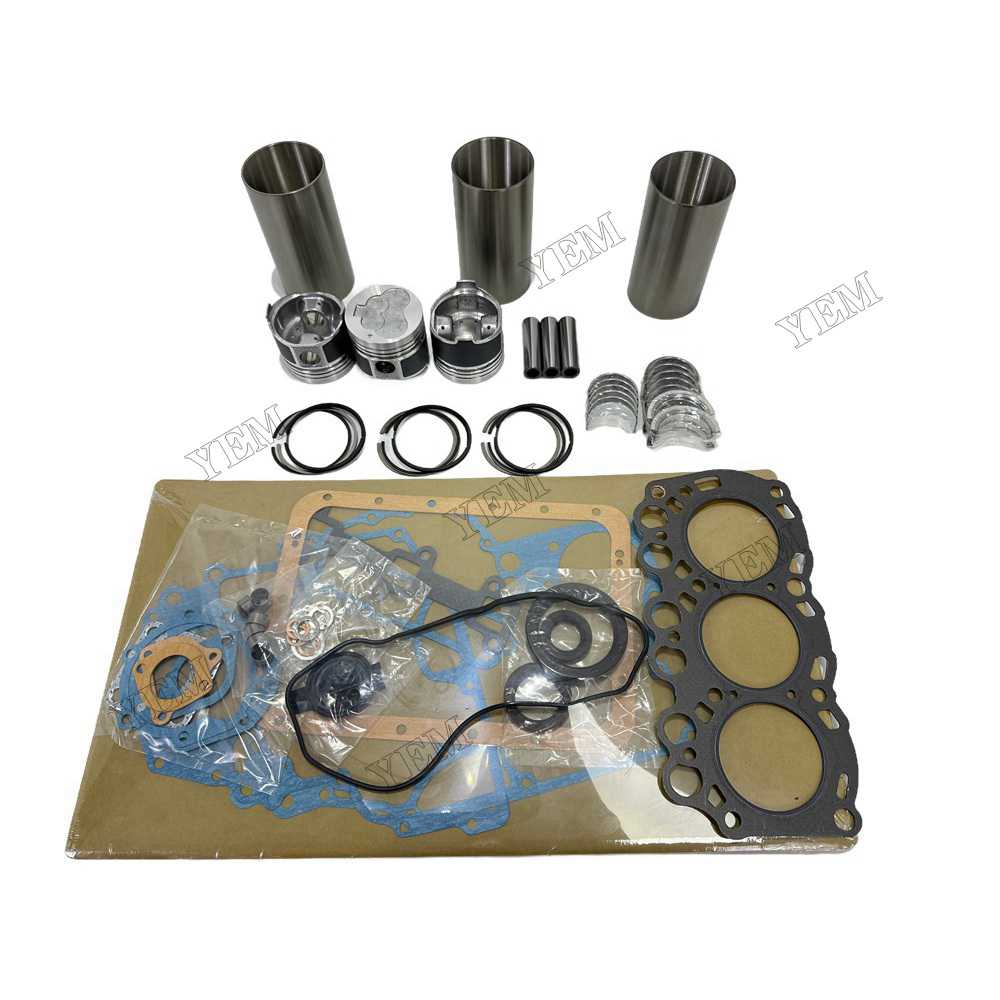 YEM Parts L3C Overhaul Rebuild Kit With Gasket Set Bearing For Mitsubishi L3C Engine