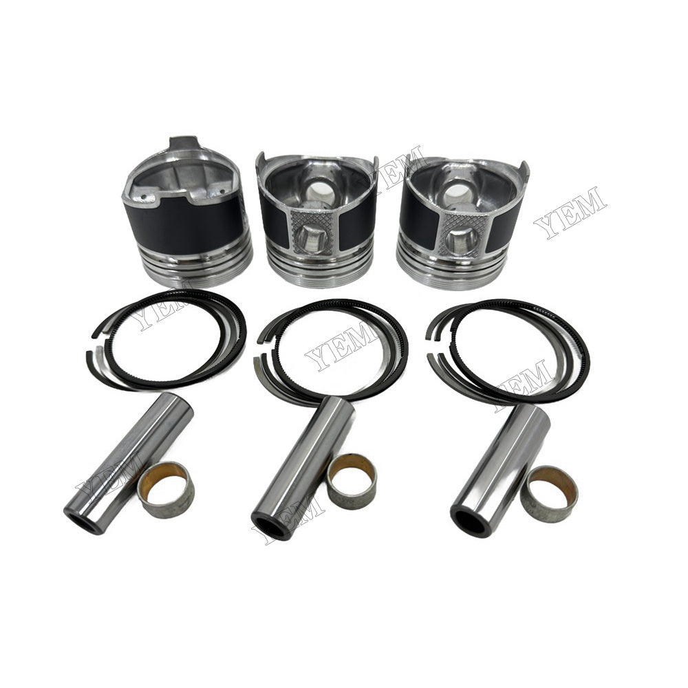 YEM Parts 3PCS For Mitsubishi Piston and Ring set L3C Engine Spare Parts For Mitsubishi