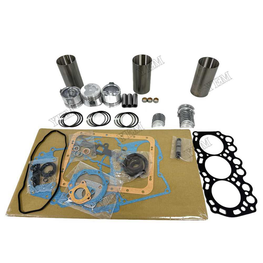 YEM Parts L3E Overhaul Rebuild Kit With Gasket Set Bearing For Mitsubishi L3E Engine