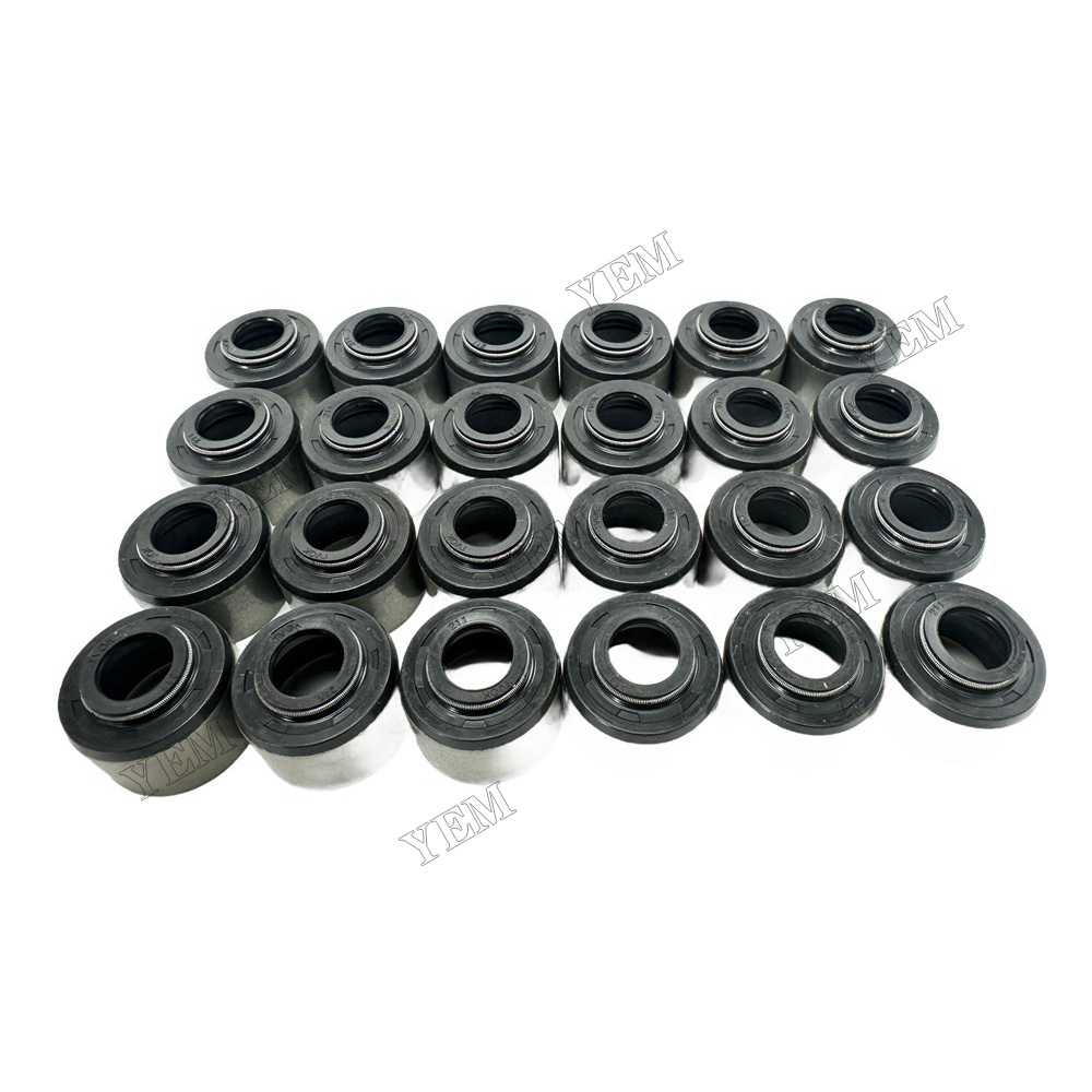 YEM Parts 24 PC For Mitsubishi Valve Oil Seal S6N Engine Spare Parts