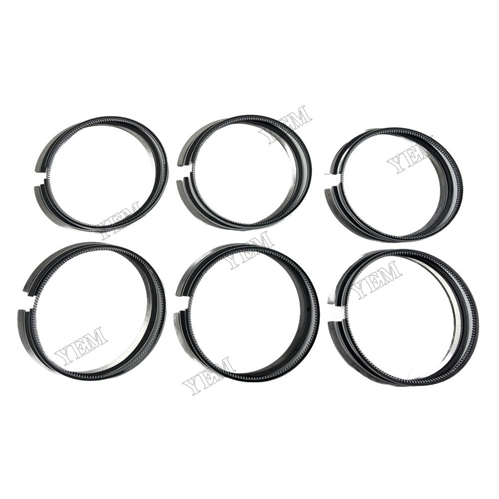 YEM Parts 6PCS For Isuzu Piston Ring STD Size 6SD1 Engine Spare Parts