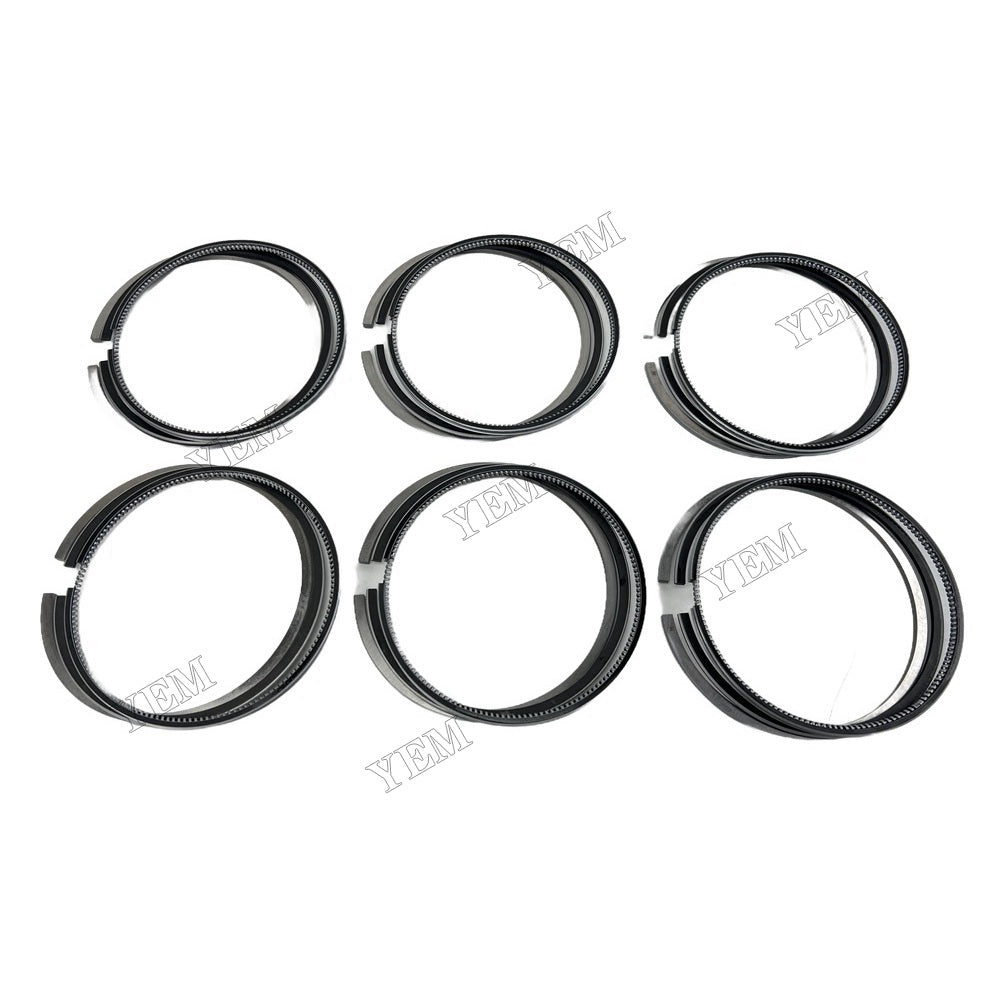 YEM Parts 6PCS For Isuzu Piston Ring STD Size 6SD1 Engine Spare Parts For Isuzu