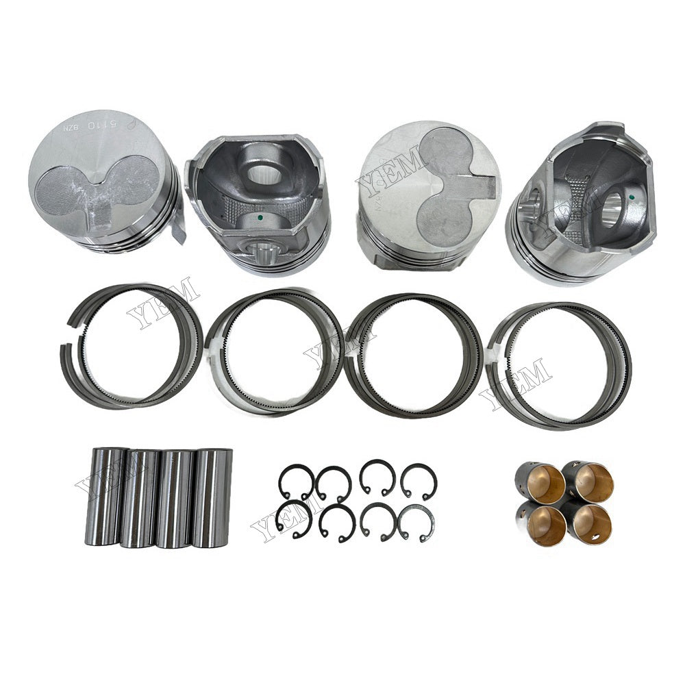 YEM Parts 4PCS For Perkins Piston and Ring set 404C-15 Engine Spare Parts For Perkins