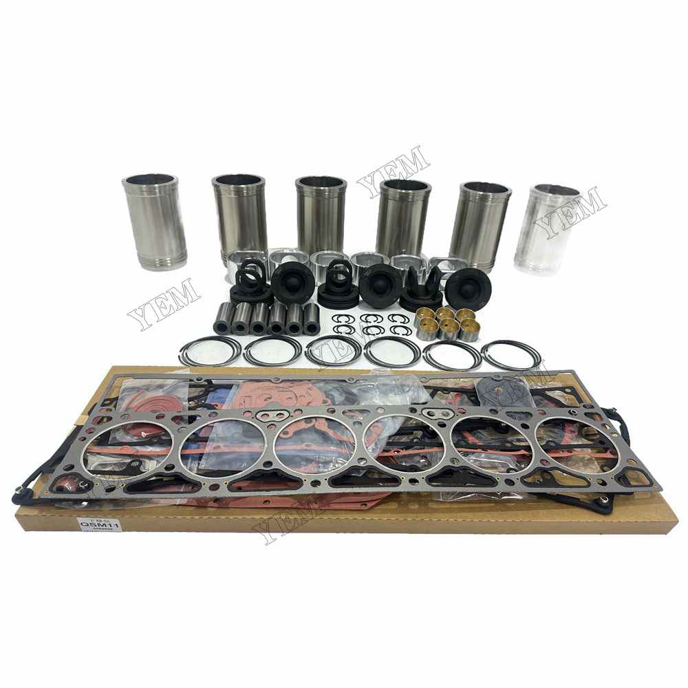YEM Parts 6 PCS Overhaul Kit With Gasket Set For Cummins M11 Engine O&K RH 23.5 excavator For Cummins