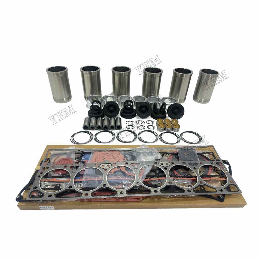YEM Parts 6 PCS Overhaul Kit With Gasket Set For Cummins M11 Engine O&K RH 23.5 excavator For Cummins