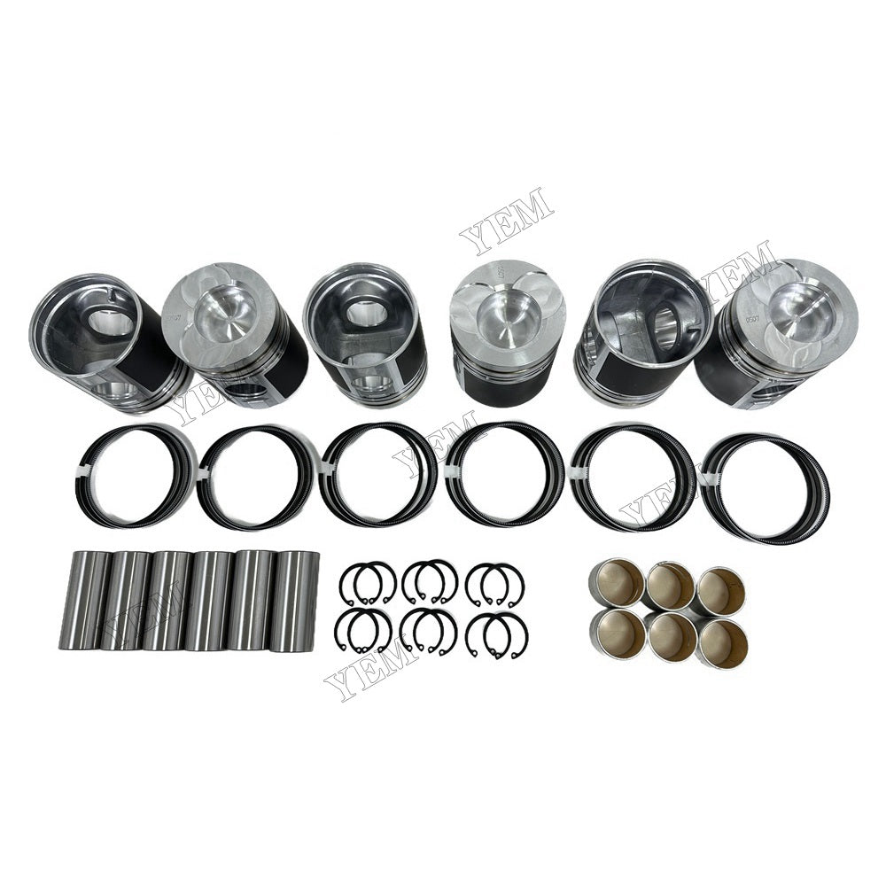 YEM Parts For Doosan Piston and Ring set D1146 Engine Solar 170 W-III excavator